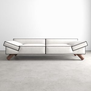 Monochrome Elegance Sofa